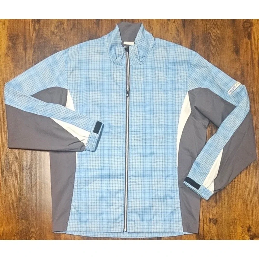 Footjoy Dryjoys Hydrolite Golf Rain Jacket Size S Men's Waterproof Blue Full Zip